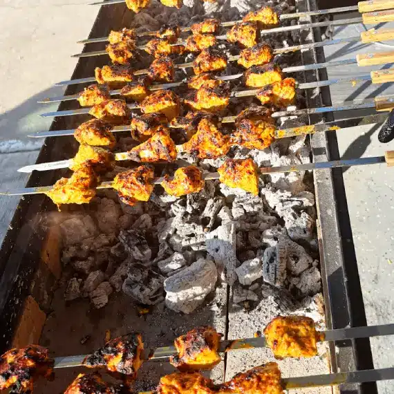 Fresh halal-certified meat prepared at Kohe Noor Halal Market & Restaurant