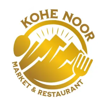 Kohe Noor Halal Market & Restaurant logo in gold colors